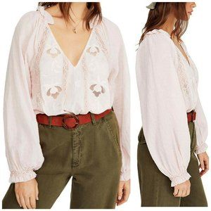 Free People Blush Pink Sivan Blouse Sz. M